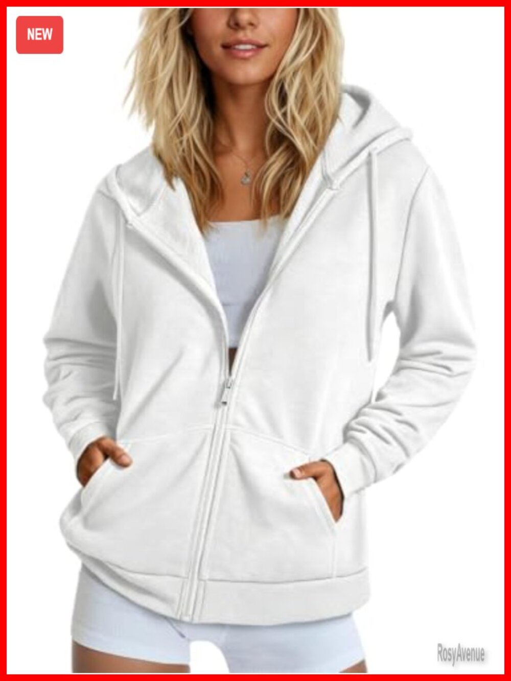 Women's Zip Up Fleece Lined Hoodie Long Sleeve Sweatshirt